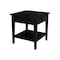International Concepts Rectangle Spencer End Table, 24 W, 24 in L, 25 in H, Wood, Black OT46-8E - alternate 9